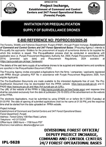 Forest Department Tender Notice 1